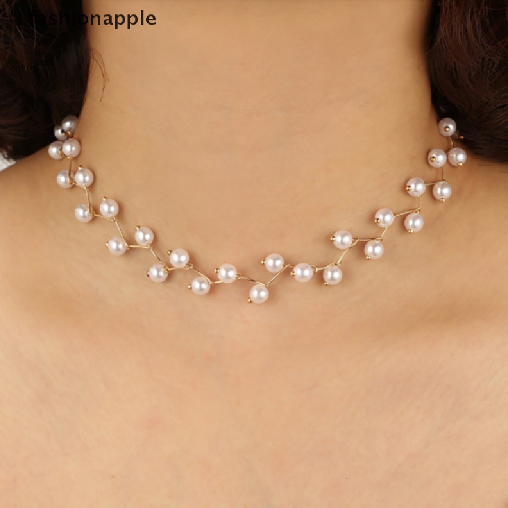 Vòng Cổ Choker Bằng Hợp Kim Đính Hạt Ngọc Trai Thời Trang Cho Nữ