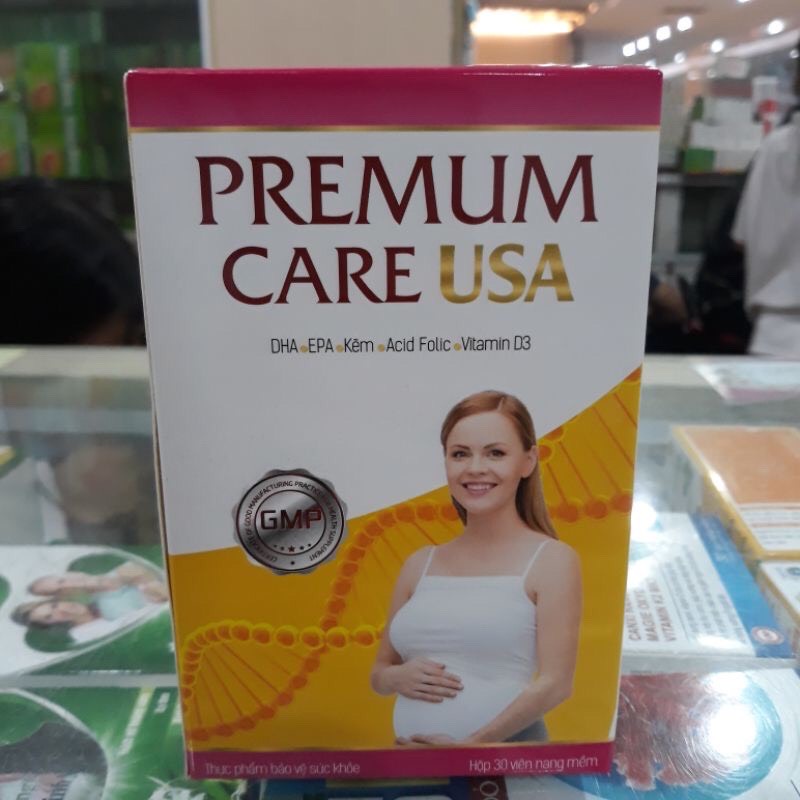 PREMUM CARE usa bổ sung DHA SẮT VÀ VITAMIN, KHOÁNG CHẤT CHO MẸ BẦU bồi bổ sức khỏe