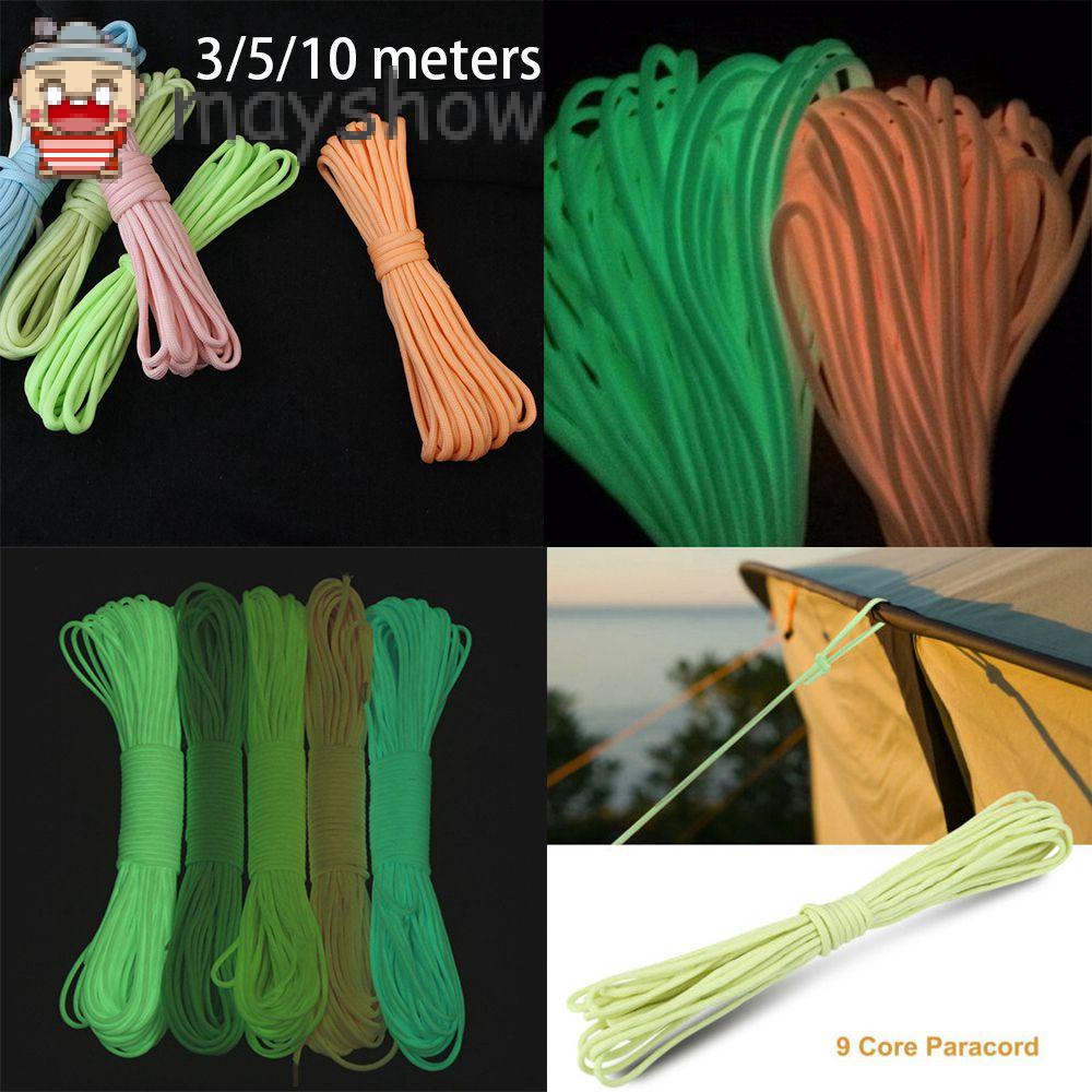 Cuộn dây paracord dài 3/5/10m 550LB dạ quang 6 màu chất lượng cao