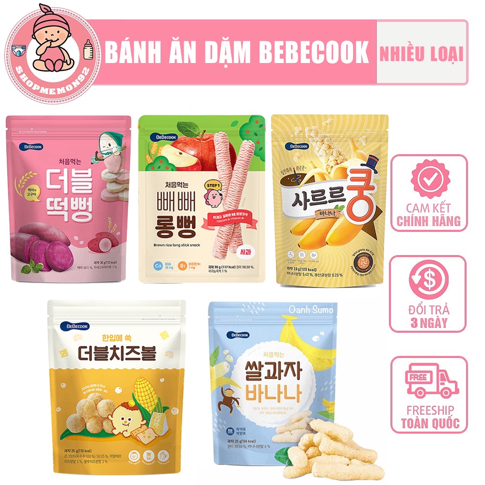 Bánh ăn dặm hữu cơ Bebecook Hàn Quốc cho bé - cung cấp thêm dưỡng chất cho trẻ nhỏ an toàn sử dụng date 2/2023