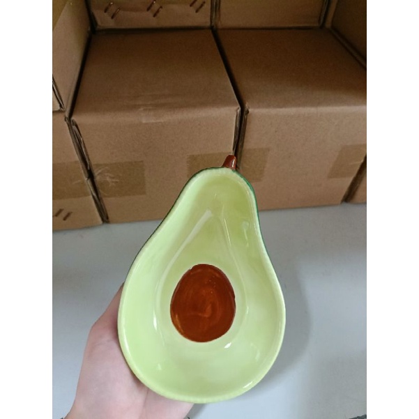 Bát sứ ăn dặm cao cấp cho bé hình quả bơ