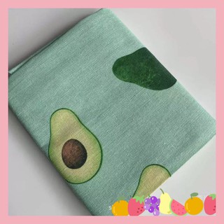 Vải Canvas/ Vải Bố Họa Tiết Quả Bơ Chống Thấm Nước Làm Phông Nền Chụp Ảnh, Rèm Cửa, Túi Tote...