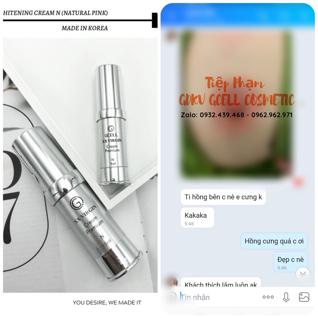 Kem Hồng Nhũ Hoa và Bikini XXVIRGIN Gcell Chính Hãng Hàn Quốc | BigBuy360 - bigbuy360.vn