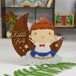 Biển bảng gỗ decor LITTLE BOY - trang trí gia đình - trang trí phòng ngủ cho bé- văn phòng làm việc( tặng kèm móc treo)