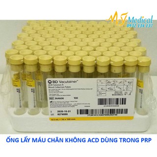 Combo 10 Ống lấy máu chân không chứa ACD dùng trong công nghệ PRP (hàng Mỹ)