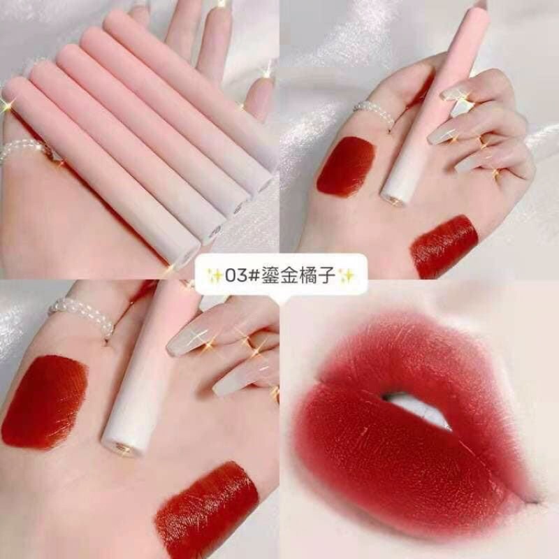 Sét 5 son kem lì hình heo hồng leaduu pink pig