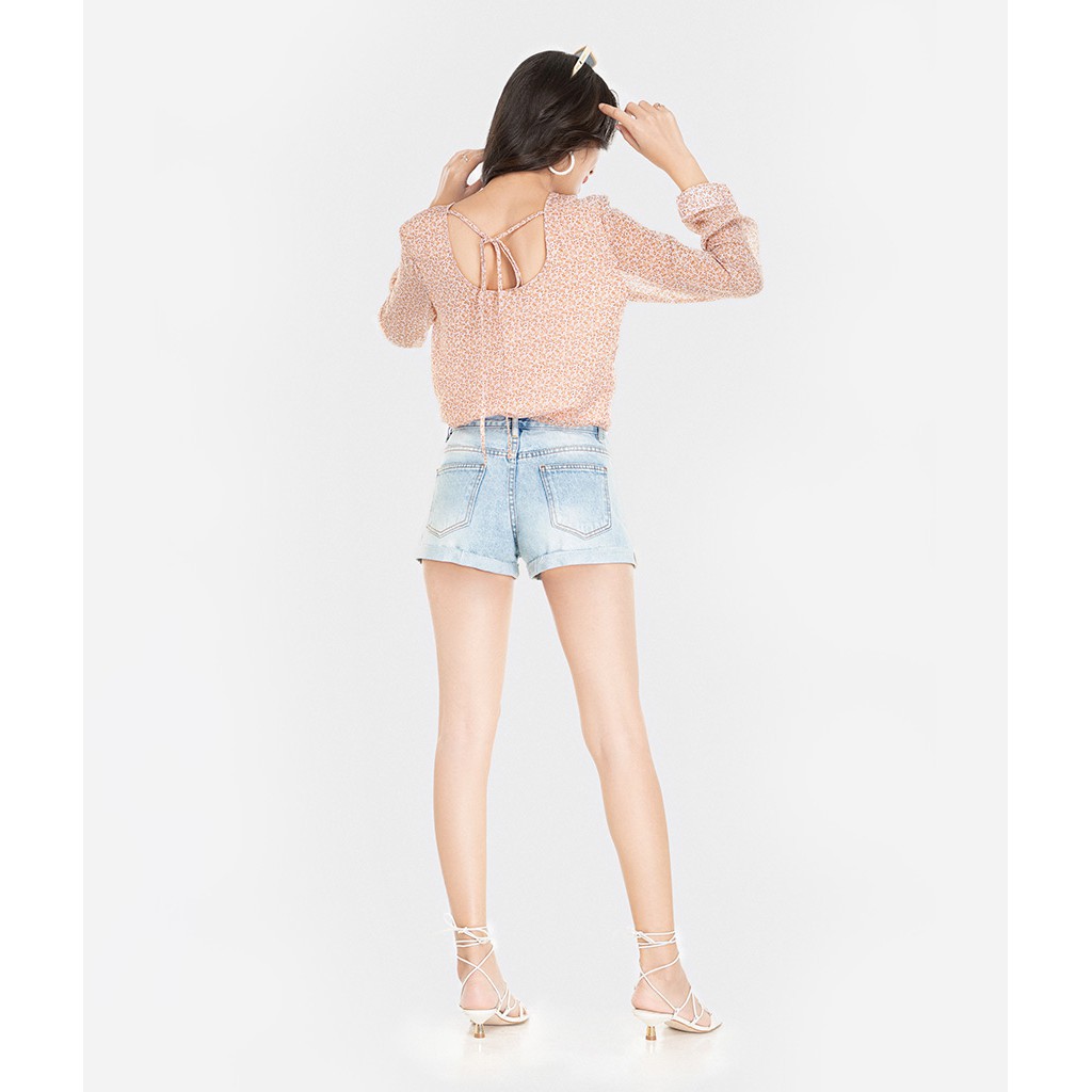 HNOSS - Quần Short Jeans Lai Lật - CMC12101032