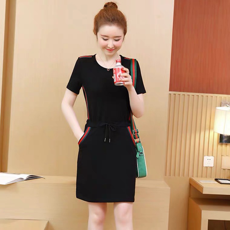 Đầm thun chun eo