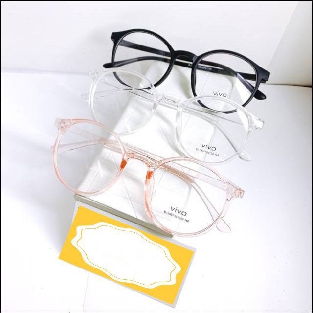 mắt kính form tròn dễ thương cá tính giá rẻ dành cho học sinh