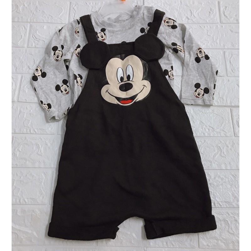 🌼Yếm và body mickey Hờ mờ xuất dư cho bé( bị cắt tem mác tag hãng)