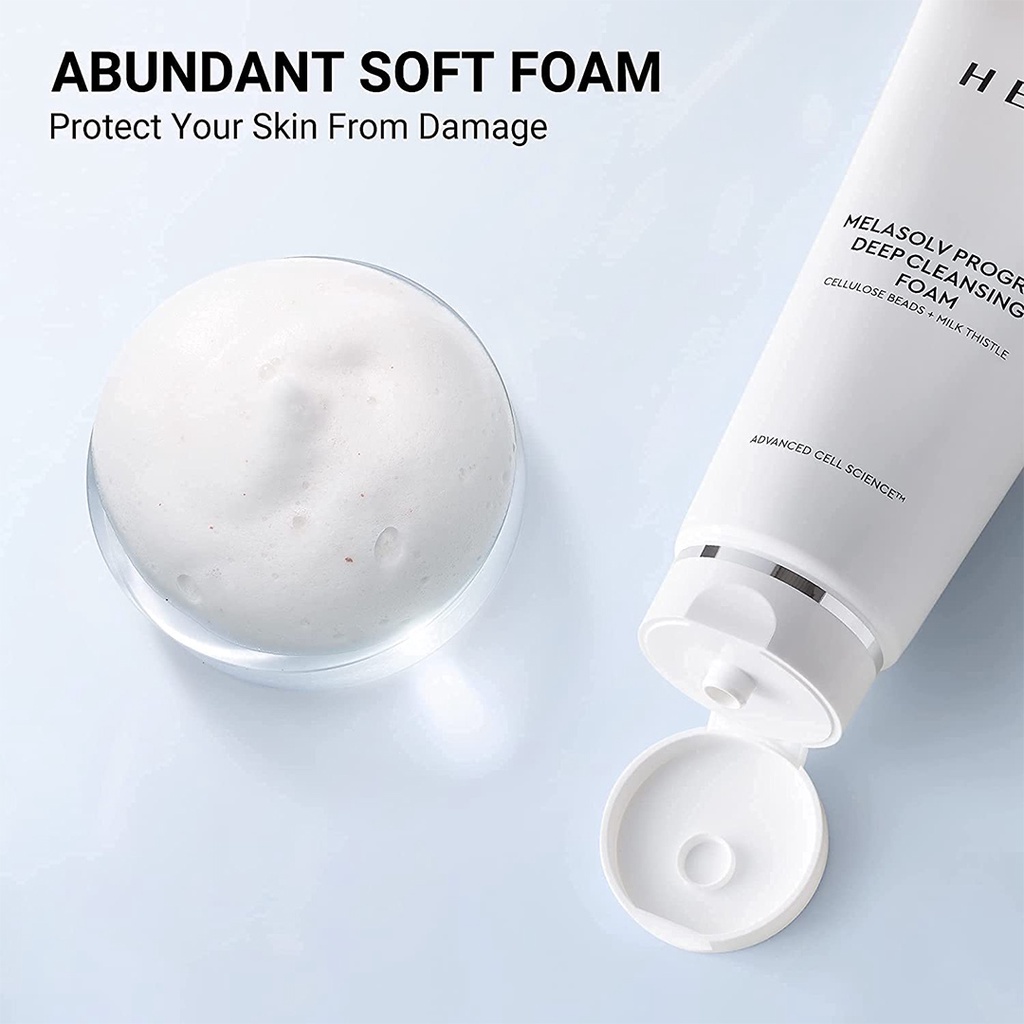 HERA Melasolv Program Deep Cleansing Foam Sữa rửa mặt tạo bọt HERA Melasolv làm sạch sâu - hạt cellulose + bọt sữa