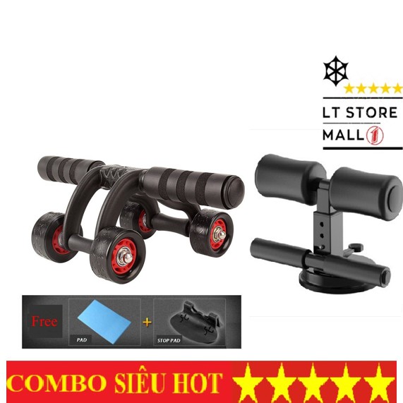 Combo Con lăn tập cơ bụng Palades và dụng cụ tập cơ bụng đa năng DC11 - tập GYM tại nhà