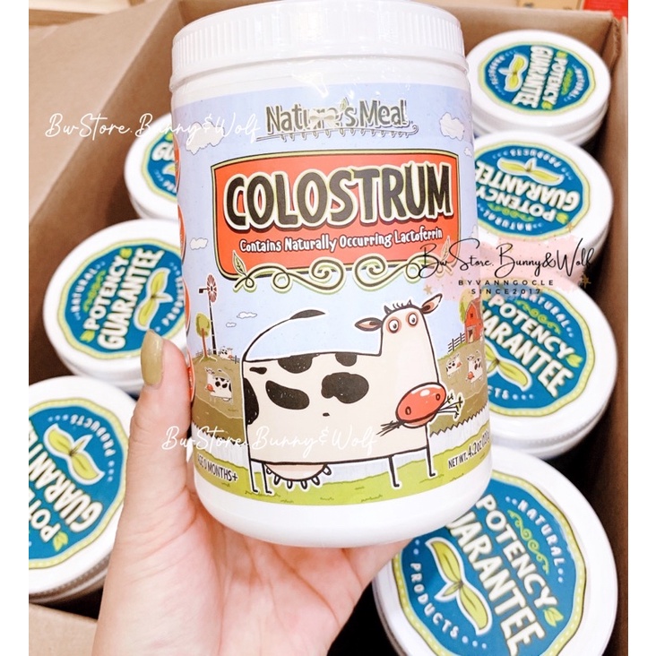 Sữa Non Colostrum + Lactoferrin Nature's Meal USA Hộp 120gr cho bé từ sơ sinh [Hàng Air - Date mới nhất]