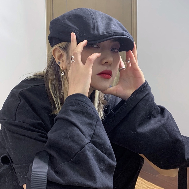 Mũ beret Phong Cách retro Nhật Bản Thời Trang Cho Nam Nữ