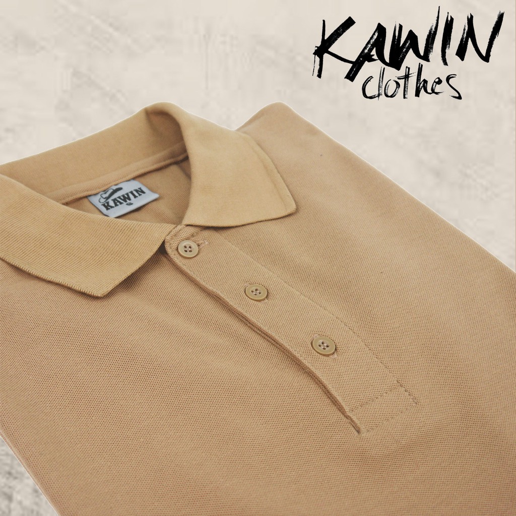 Áo Polo KAWIN Nam / Nữ Cà Phê Nâu Vải Mềm Mại Và Rất Thoải Mái Khi Mặc.
