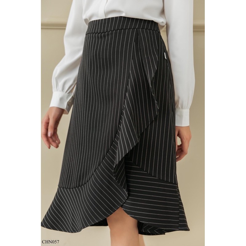 Chân váy chữ  A cạp liền, che bụng, ôm dáng, form công  sở,  hai vạt bèo-Tiin store-giá gốc 340.000