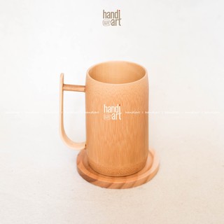 Ly tre có quai, cóc tre handmade, Bamboo cup