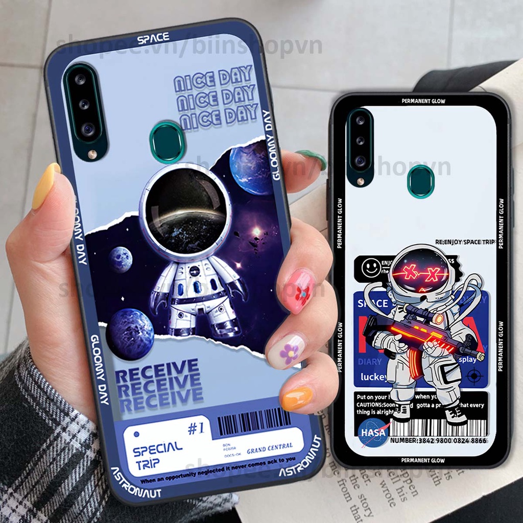 Ốp Samsung A20s phi hành gia vũ trụ space.x siêu đẹp, thời trang