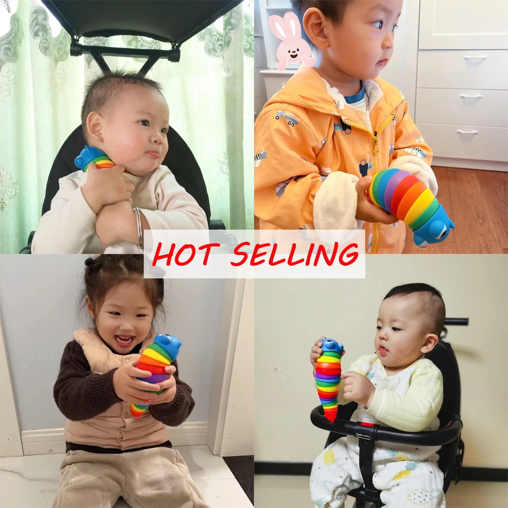 BP MART Đồ chơi con sâu bướm/ốc sên xoắn màu cầu vồng giảm căng thẳng dành cho người trưởng thành và trẻ em 2022