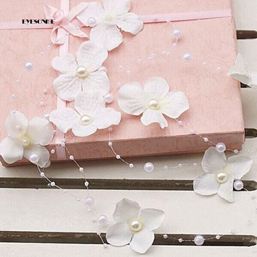 Vòng dây hoa trang trí tóc cho cô dâu sang trọng 133cm