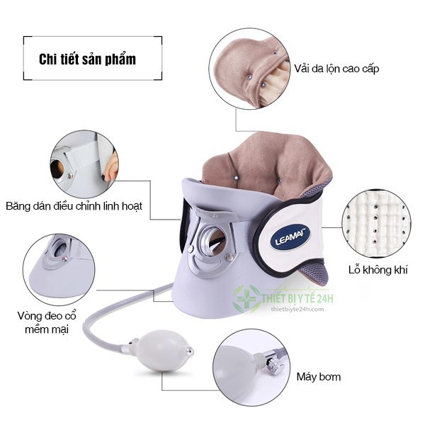 Đai Hơi Cổ, Đai Hơi Kéo Dãn Cổ, Nẹp Cổ, Cố Định Cổ, Đai Định Hình Cổ, Đai Kéo Dãn Cột Sống Cổ LEAMAI