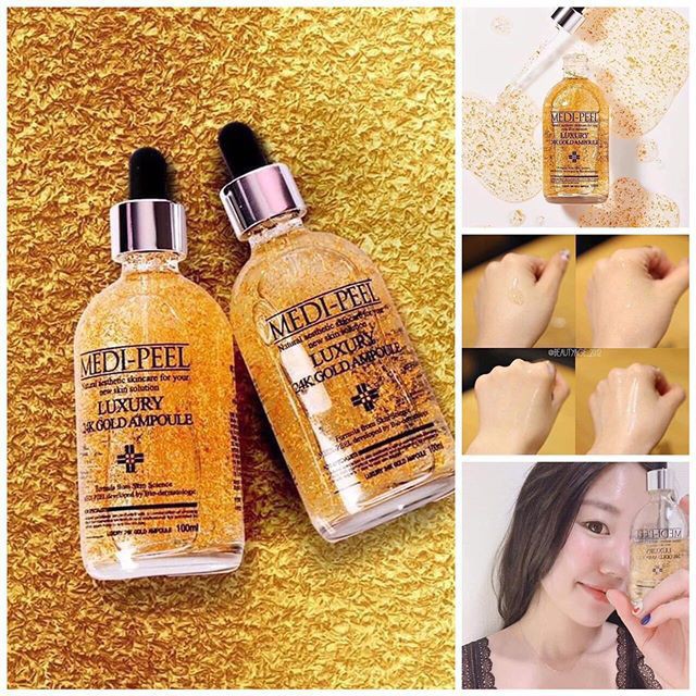 Serum tinh dầu vàng 24k Gold 100ml Vitamin C giảm mụn thâm phù hợp mọi loại da cho da nhạy cảm da khô hỗn hợp Cosmetics | BigBuy360 - bigbuy360.vn