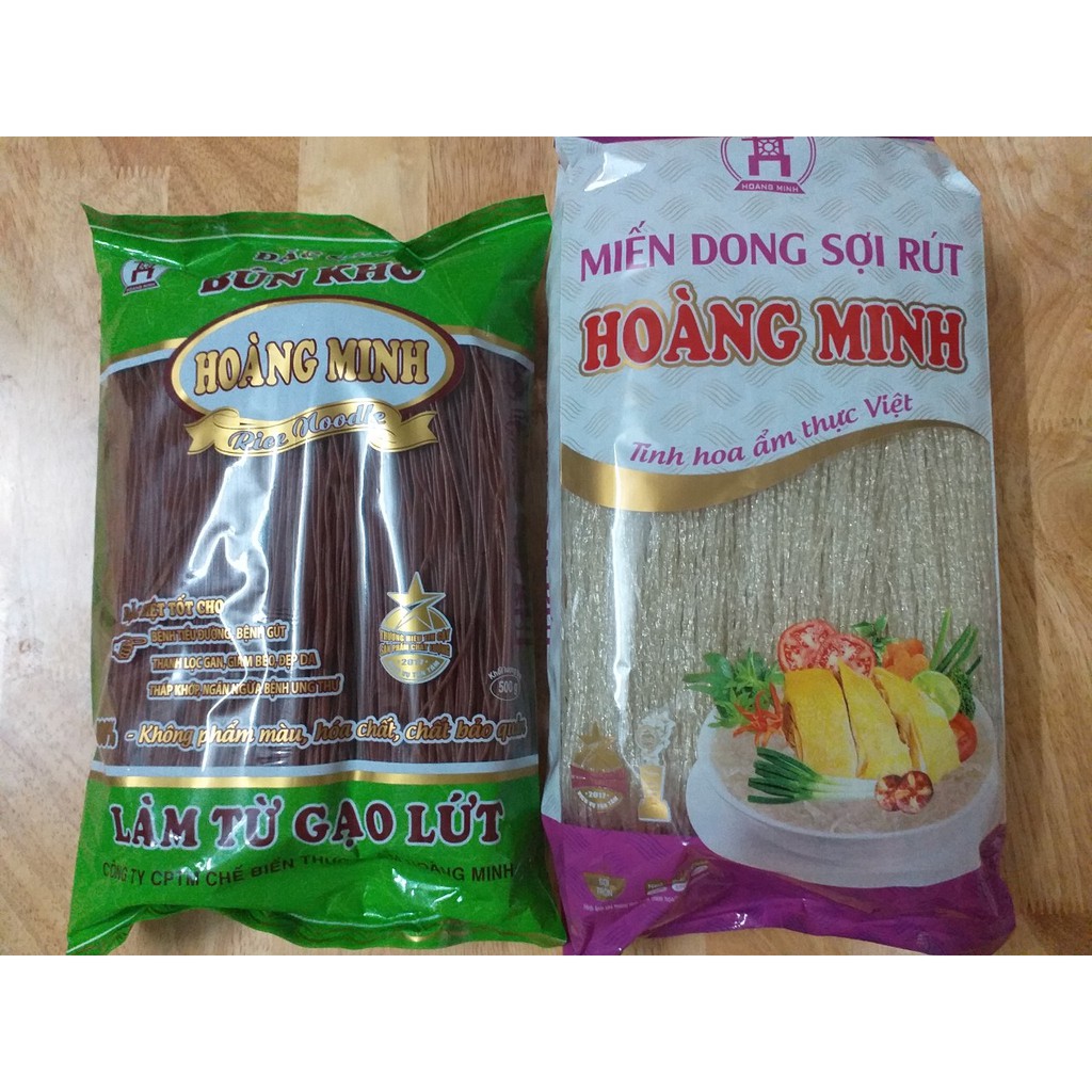 Combo 500gr Bún gạo lứt Hoàng Minh + 500gr Miến dong sợi rút Hoàng Minh/CAM KẾT RẺ NHẤT SHOPEE | BigBuy360 - bigbuy360.vn