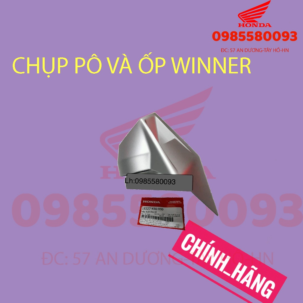 Tấm chắn nhiệt ống xả ốp bô chụp đuôi bô winner V1 đời đầu honda
