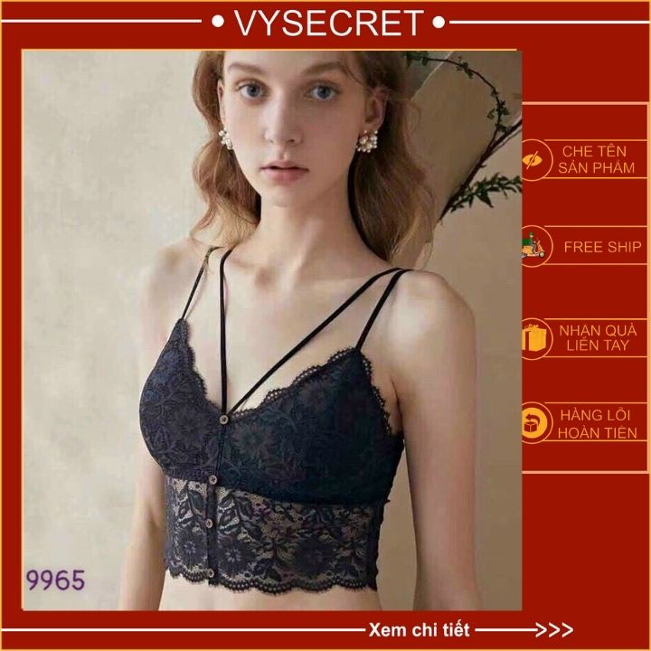 Áo Bra ren hoa khuy trước cao cấp  sexy siêu quyến rũ B068