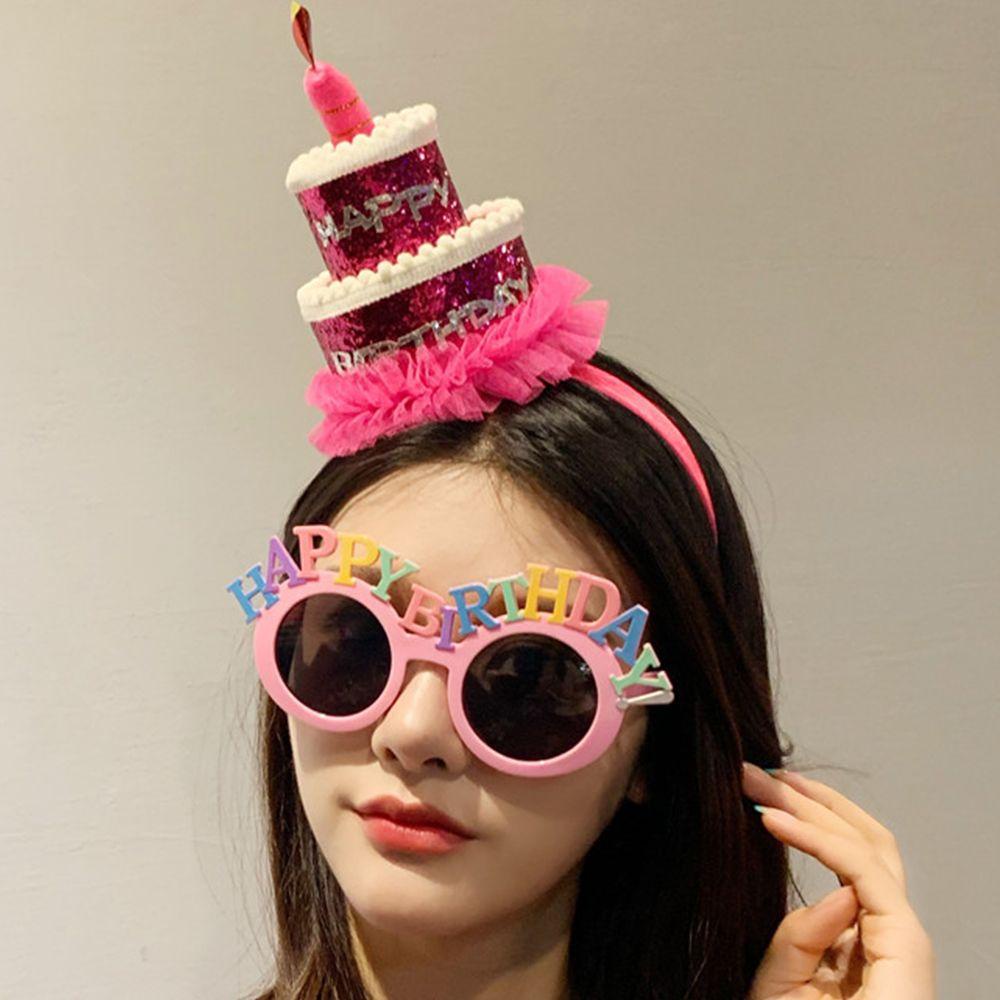 Băng Đô Cài Tóc Bằng Nhựa Hình Bánh Sinh Nhật Thời Trang Hàn Quốc