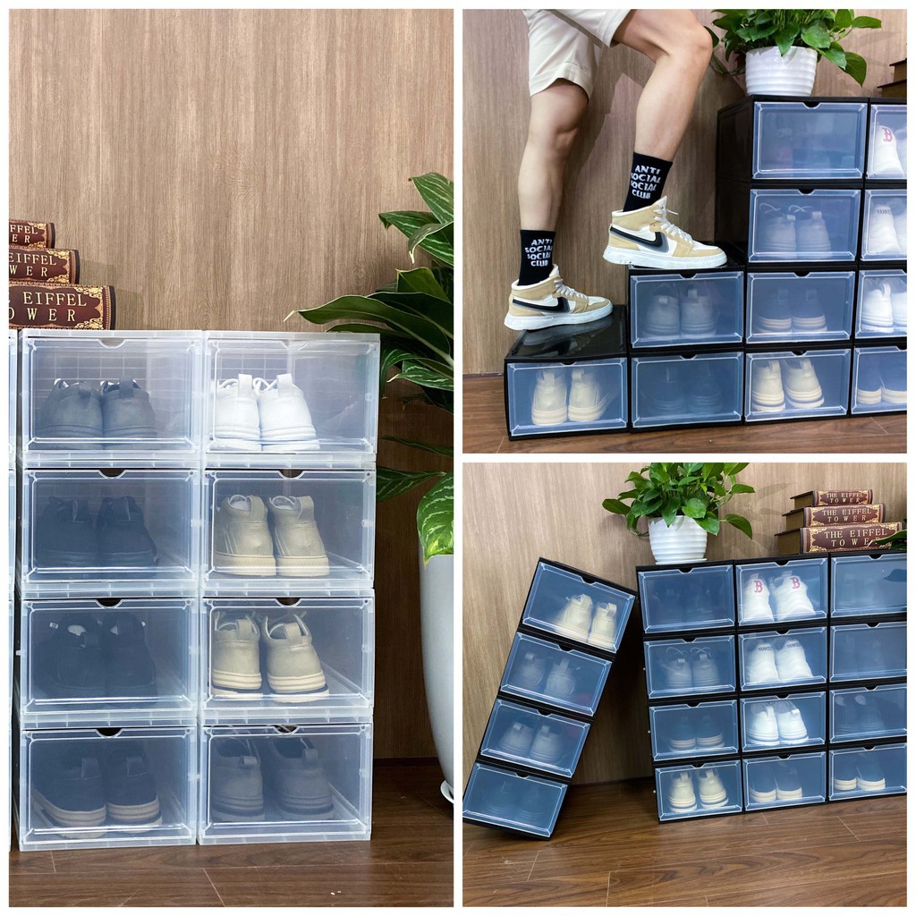 Hộp đựng giày full nhựa cứng trong suốt