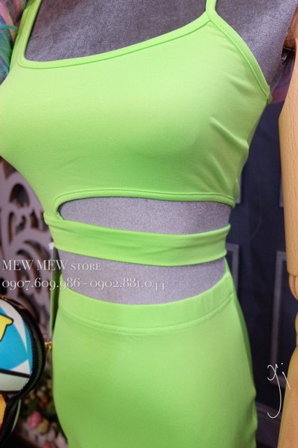 Chuyên sỉ đầm body cut out model, màu neon 😃 3.16