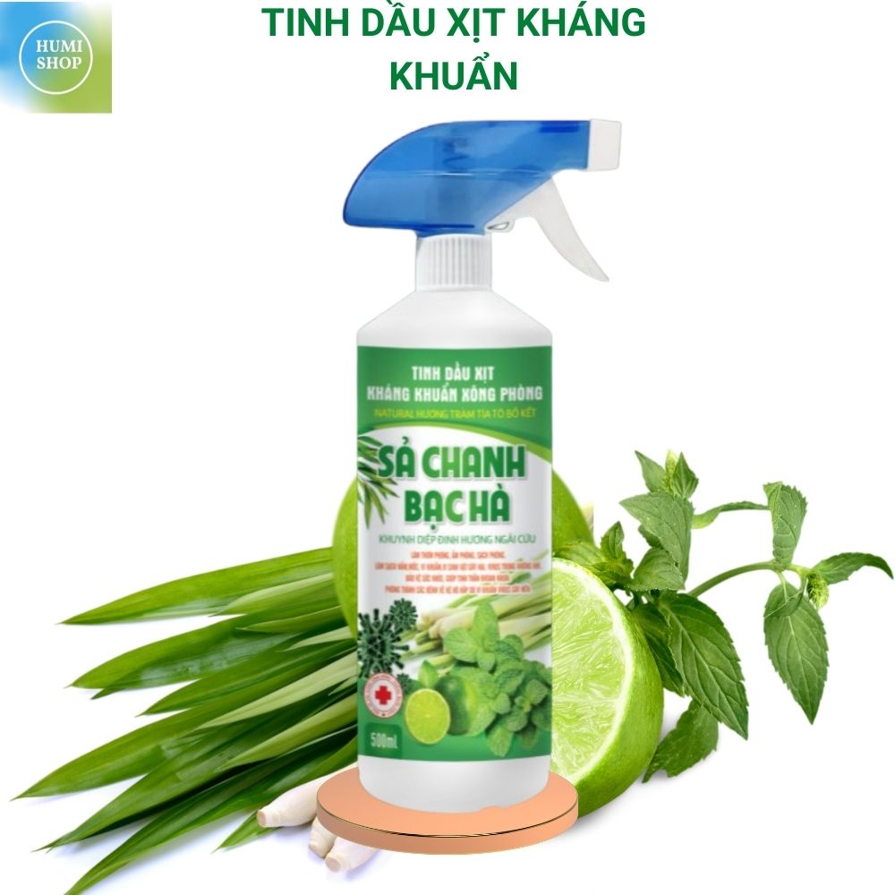 Bình Xịt Khử Khuẩn Xịt Phòng Tinh Dầu Nguyên Chất Hương Chanh Sả Bạc Hà Khuynh Diệp Bồ Kết Khử Mùi Thơm Phòng Sát Khuẩn