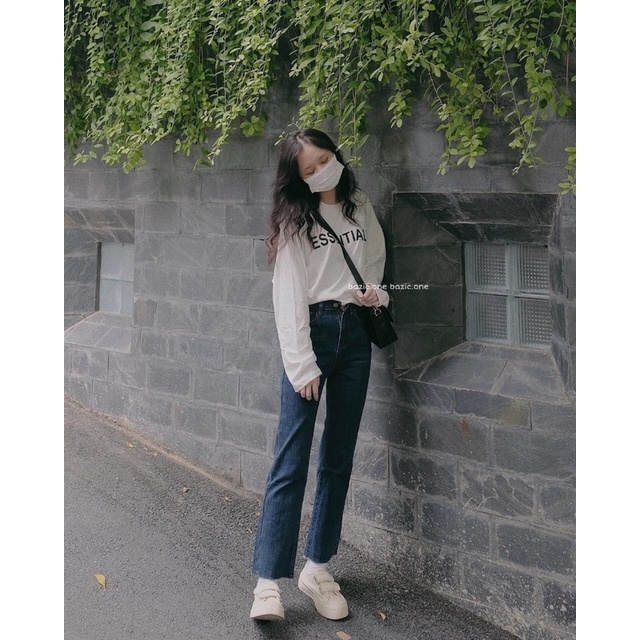 Quần Jeans Ống Đứng Basic Đơn Giản Form Đẹp
