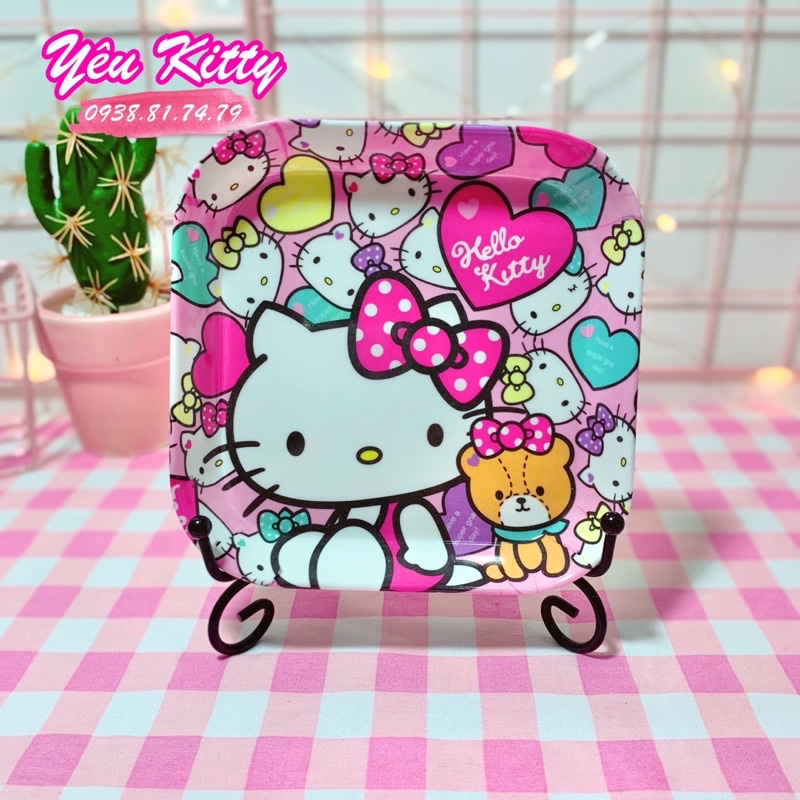 DĨA HELLO KITTY DORAEMON ĐƯỜNG KÍNH 14CM