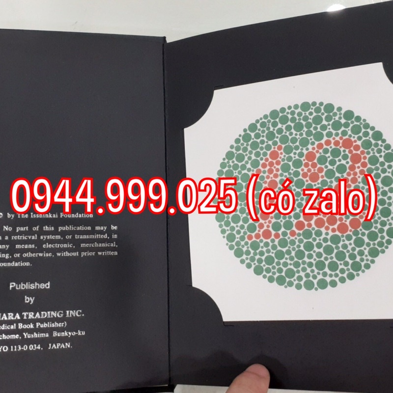 Bảng Đo Kiểm Tra Mù Màu [Kiểm Tra Sắc Giác] - ISHIHARA 38 Tấm 2021