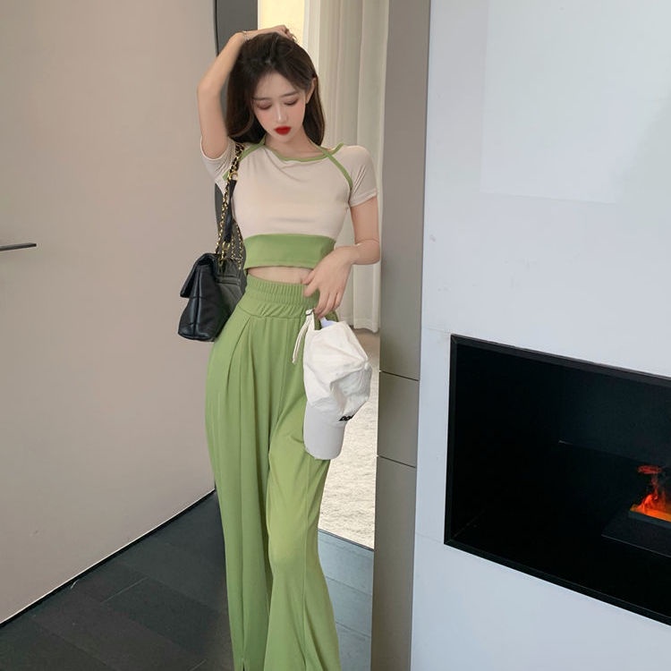 Bộ Đồ Thể Thao Hai Mảnh Thời Trang Mùa Hè Cho Nữ