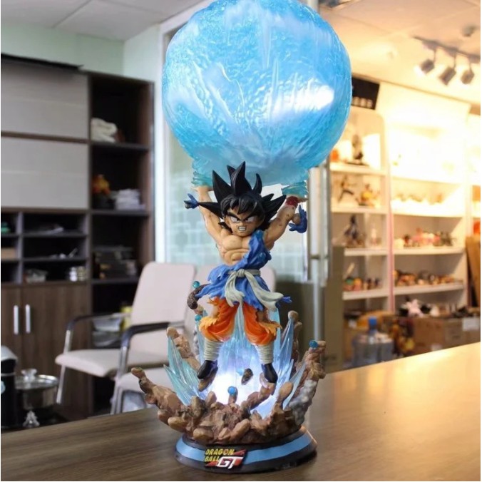 Mô hình Dragon ball Songoku chưởng Genki hủy diệt có Led 50cm