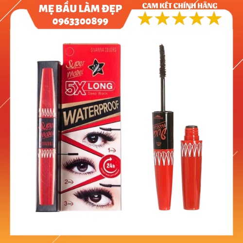 Chuốt mi Mascara supper model 5X long deep black - giúp mi siều dài, cong ,bền màu, chống nước [Hàng chuẩn Thái] | BigBuy360 - bigbuy360.vn