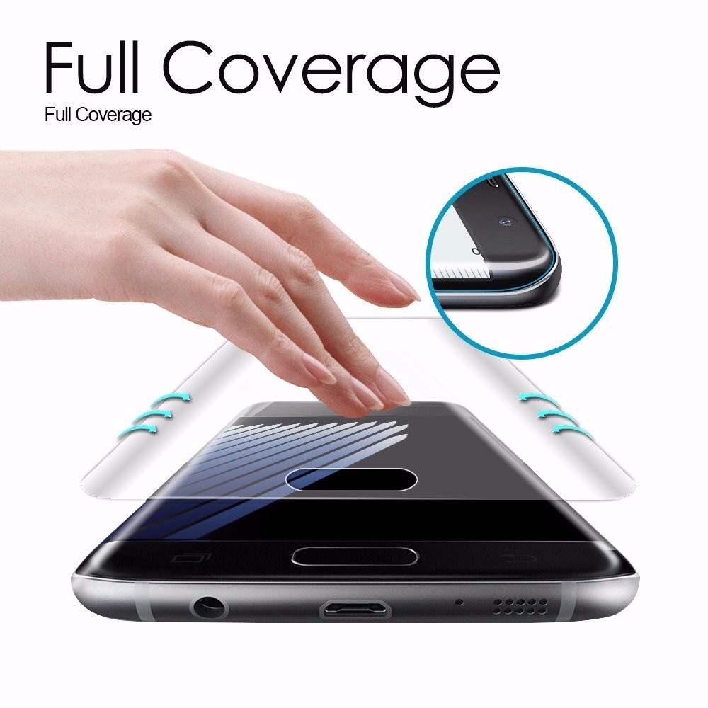 Kính cường lực toàn màn hình chống sốc cho Samsung Galaxy S9 S8 S7 S6 Edge Plus