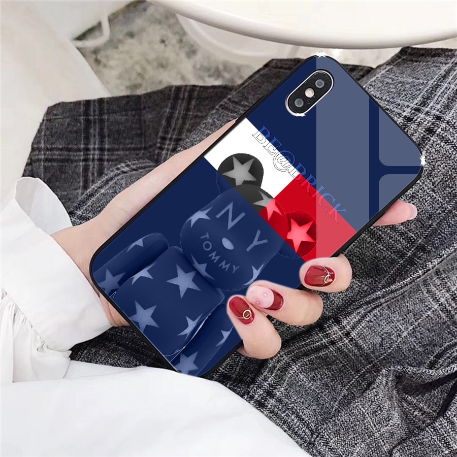 Ốp lưng iphone Bear Brick Kính tráng gương 13/promax/12/11/X/Xsmax/8/7Plus/7/6/6splus