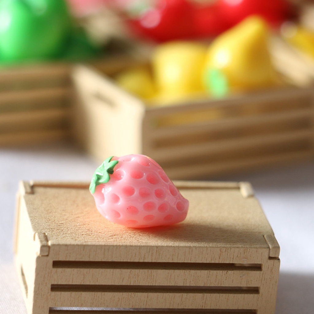 Set 8 Mô Hình Trái Cây Mini Bằng Nhựa Dùng Trang Trí Nhà Búp Bê Diy