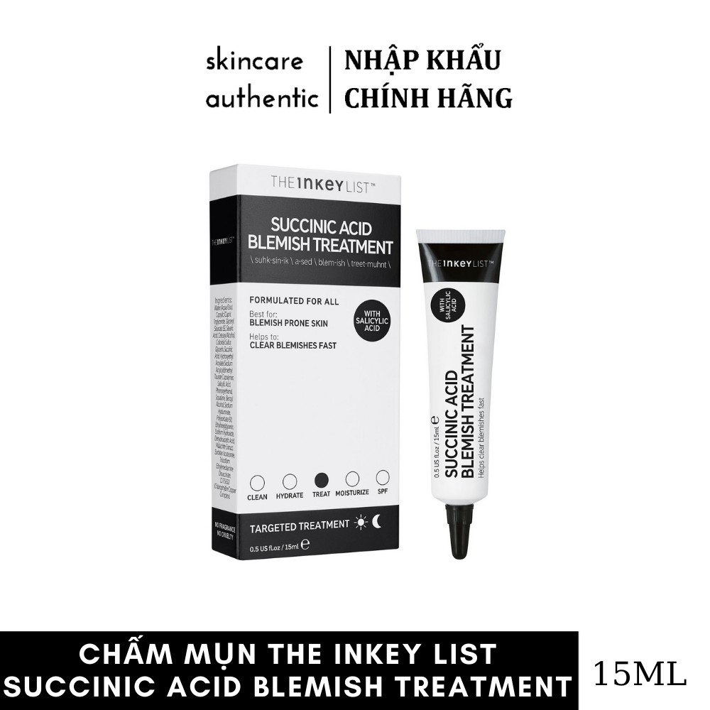 Chấm Mụn The Inkey List Succinic Acid Acne Treatment 15ml