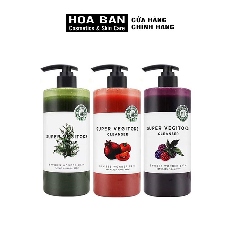 [Chính Hãng - HÀNG CÔNG TY - TEM PHỤ] Sữa Rửa Mặt Rau Củ Thải Độc Super Vegitoks Cleanser Wonder Bath Full Size - 300 ml | BigBuy360 - bigbuy360.vn