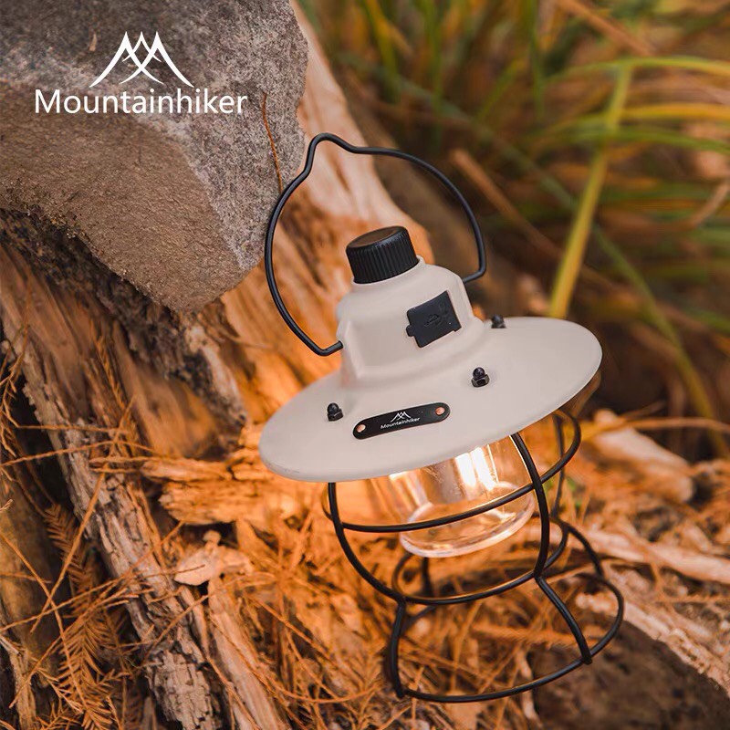 Đèn dã ngoại cắm trại Mountainhiker bóng LED kiểu đèn bão sạc tích điện ánh sáng 3 màu dung lượng pin lớn chống nước HB8