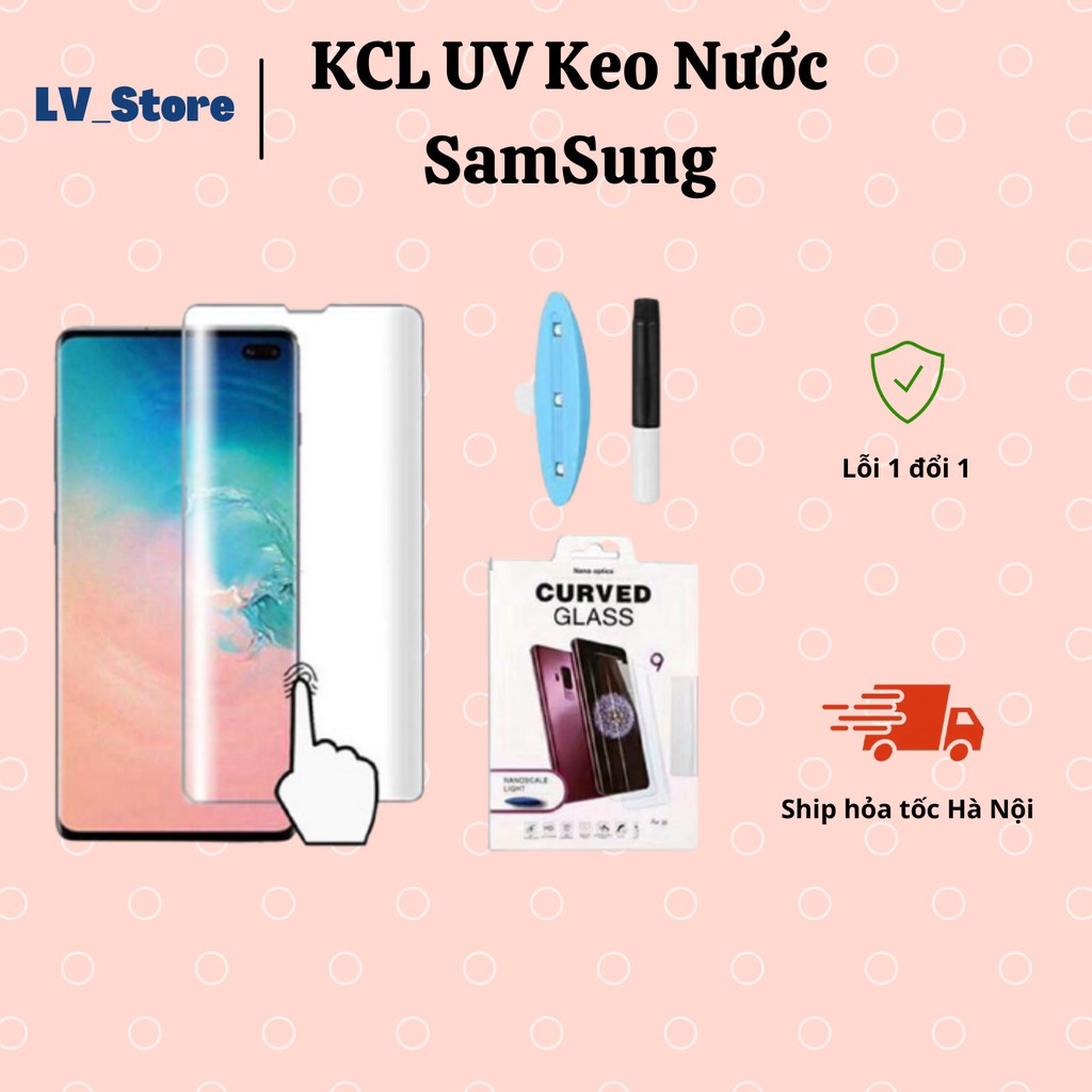 Cường lực Full keo UV Samsung S8/S8plus/S9/S9plus/Note8/Note9