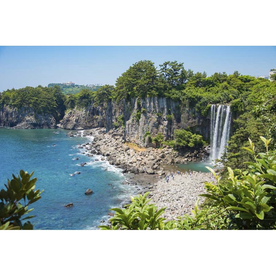 Tranh dán tường phong cảnh thác nước chảy êm đềm vải chống thấm nước, không lo phai màu