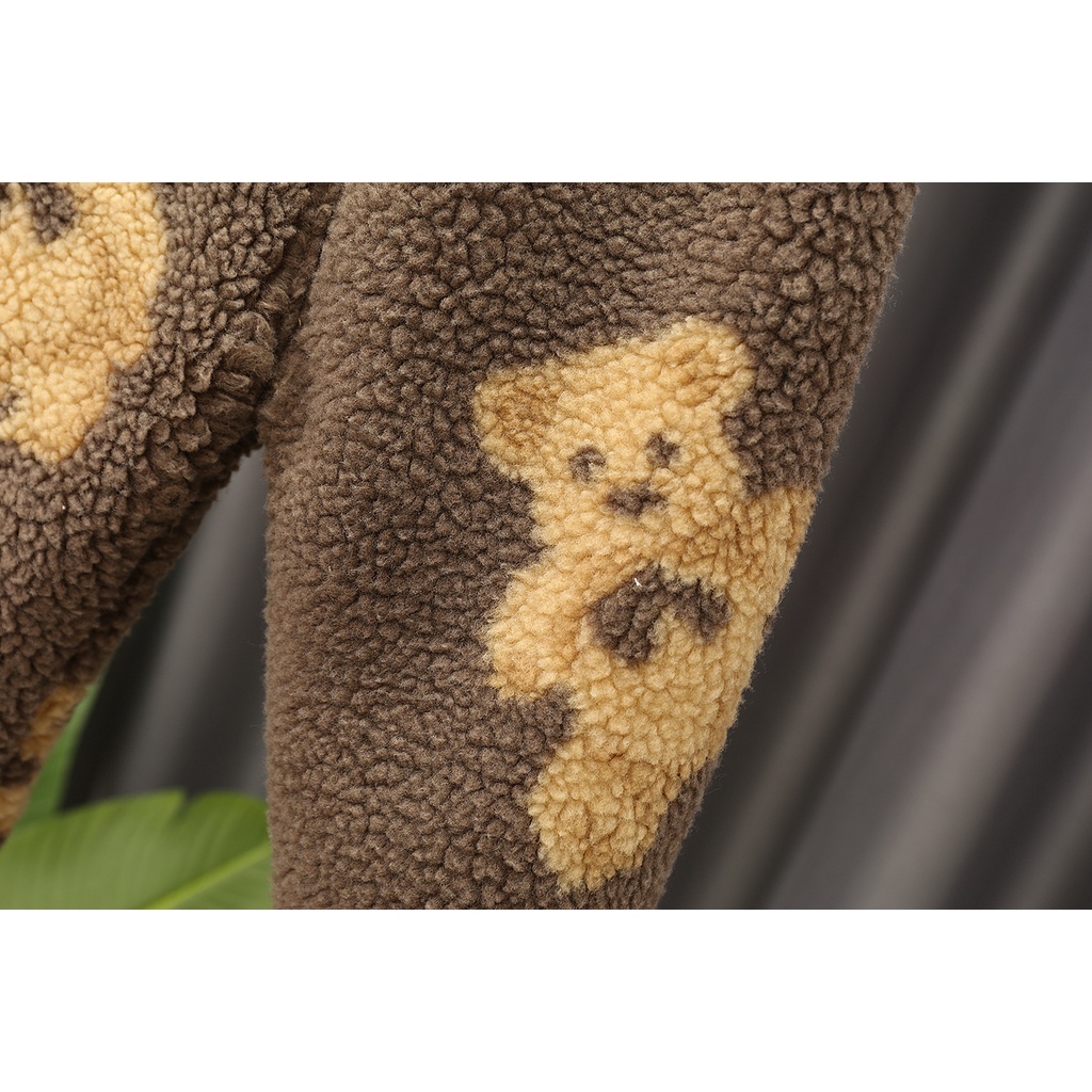 Bộ nỉ lông cừu lót bông siêu ấm áp cho bé trai và bé gái