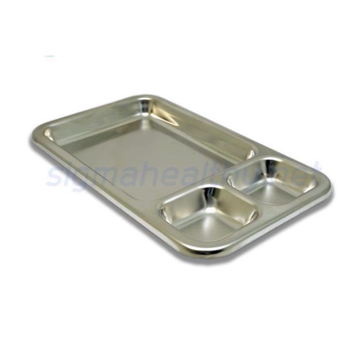Khay inox 3 ngăn 304