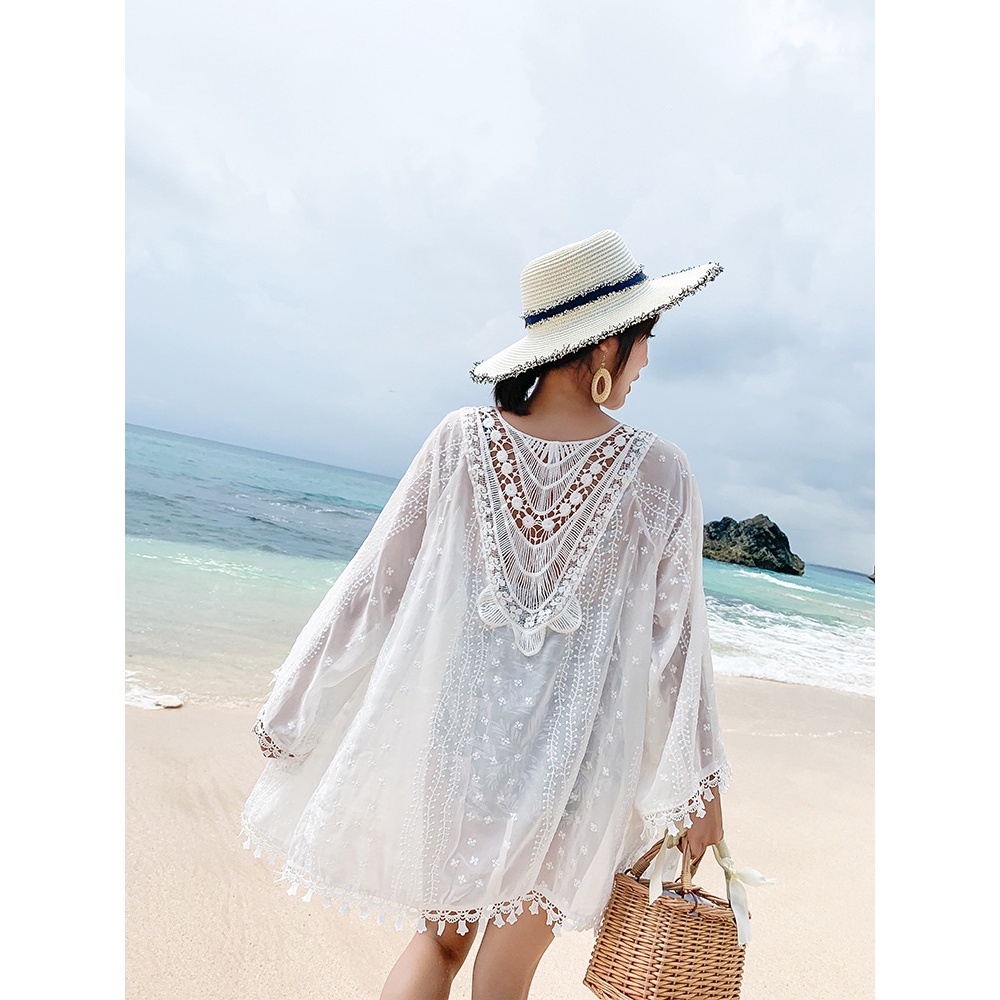 Áo khoác ren mỏng mặc ngoài bikini đi biển thời trang cho nữ
 | BigBuy360 - bigbuy360.vn